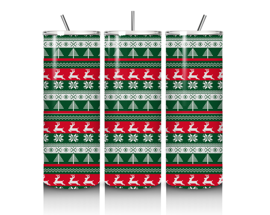 Christmas Red Green 20 Ounce Tumbler