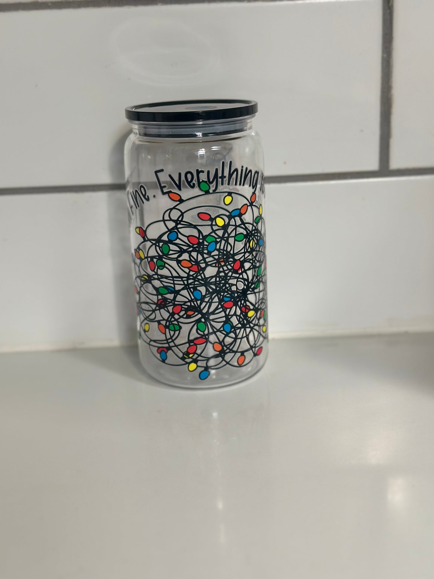 I'm Fine Everything Is Fine 16 Ounce Acrylic Tumbler