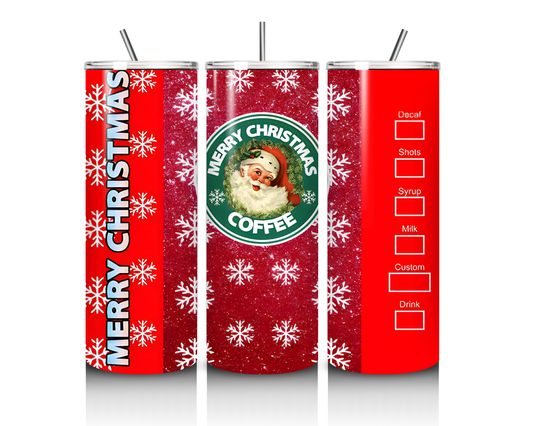 Merry Christmas Coffee 20 Ounce Tumbler