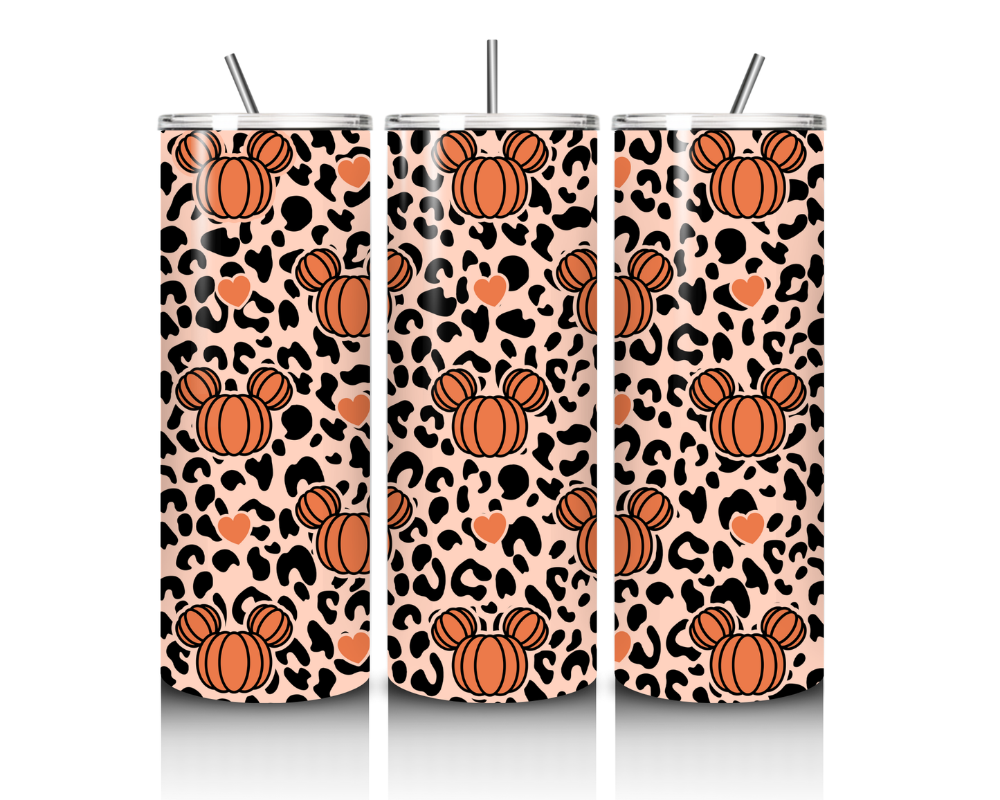 Leopard Pumpkin Ears 20 Ounce Tumbler