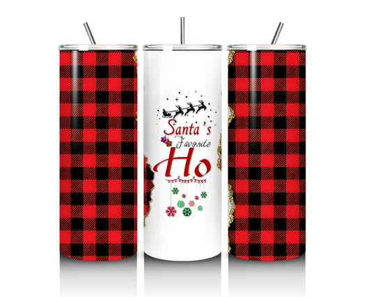 Santa's Favorite Ho 20 Ounce Tumbler