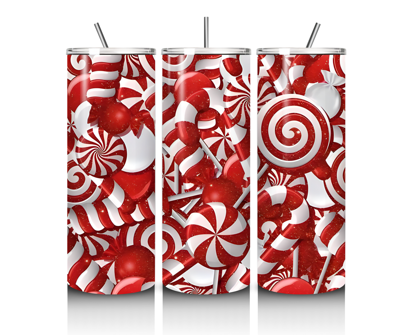 Candy Cane 20 Ounce Tumbler