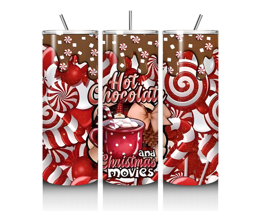 Hot Cocoa and Christmas Movies 20 Ounce Tumbler