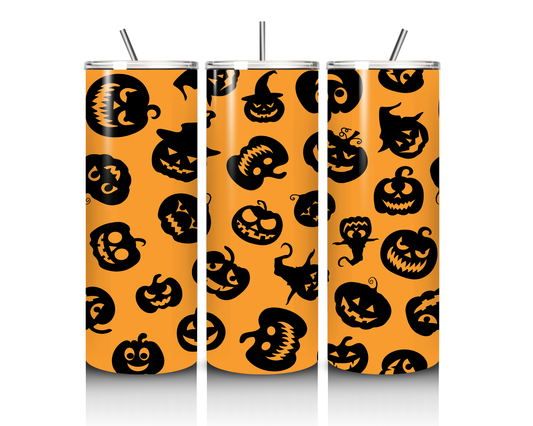 Orange Jack-O 20 Ounce Tumbler