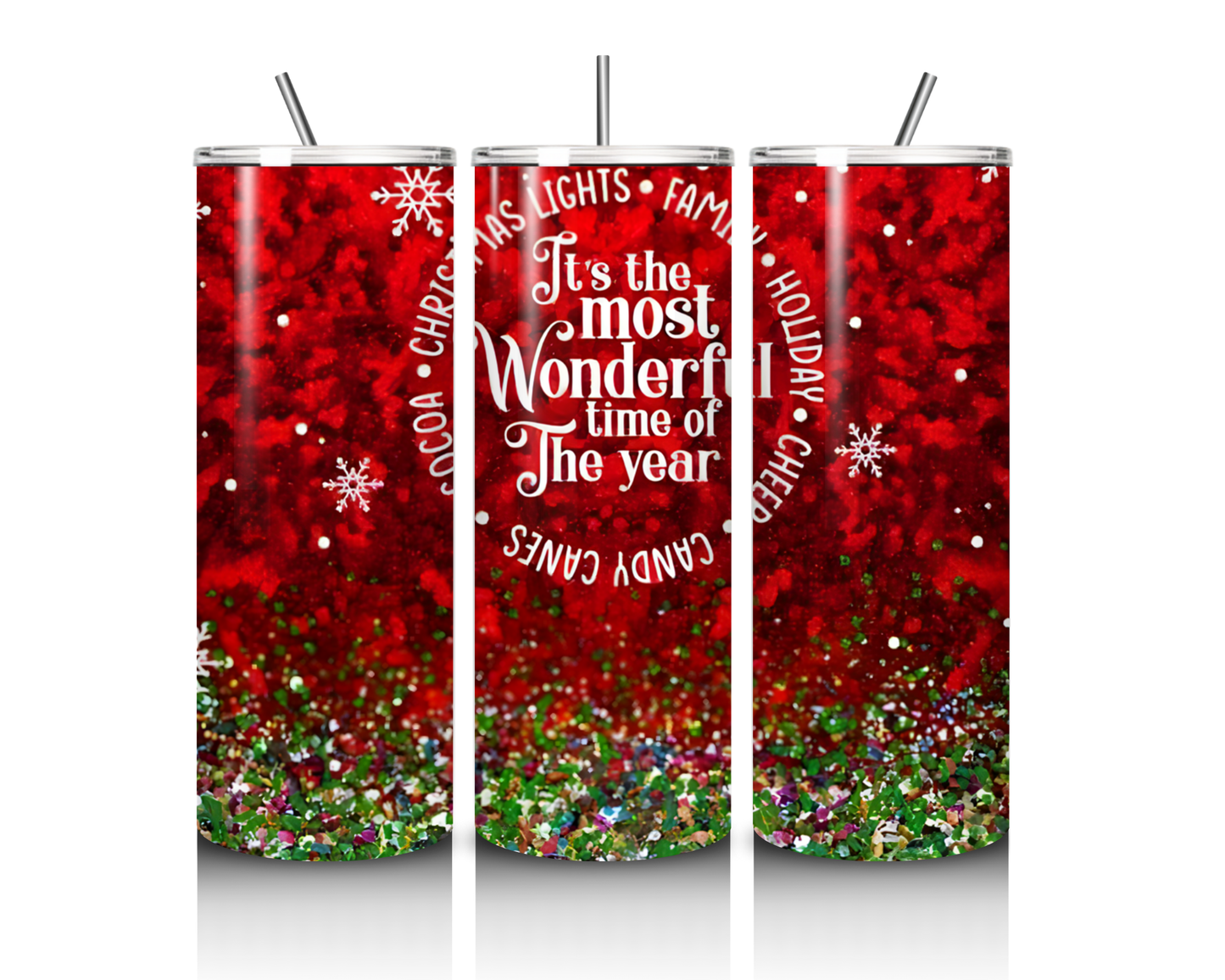 Most Wonderful Time Of The Year Red 20 Ounce Tumbler