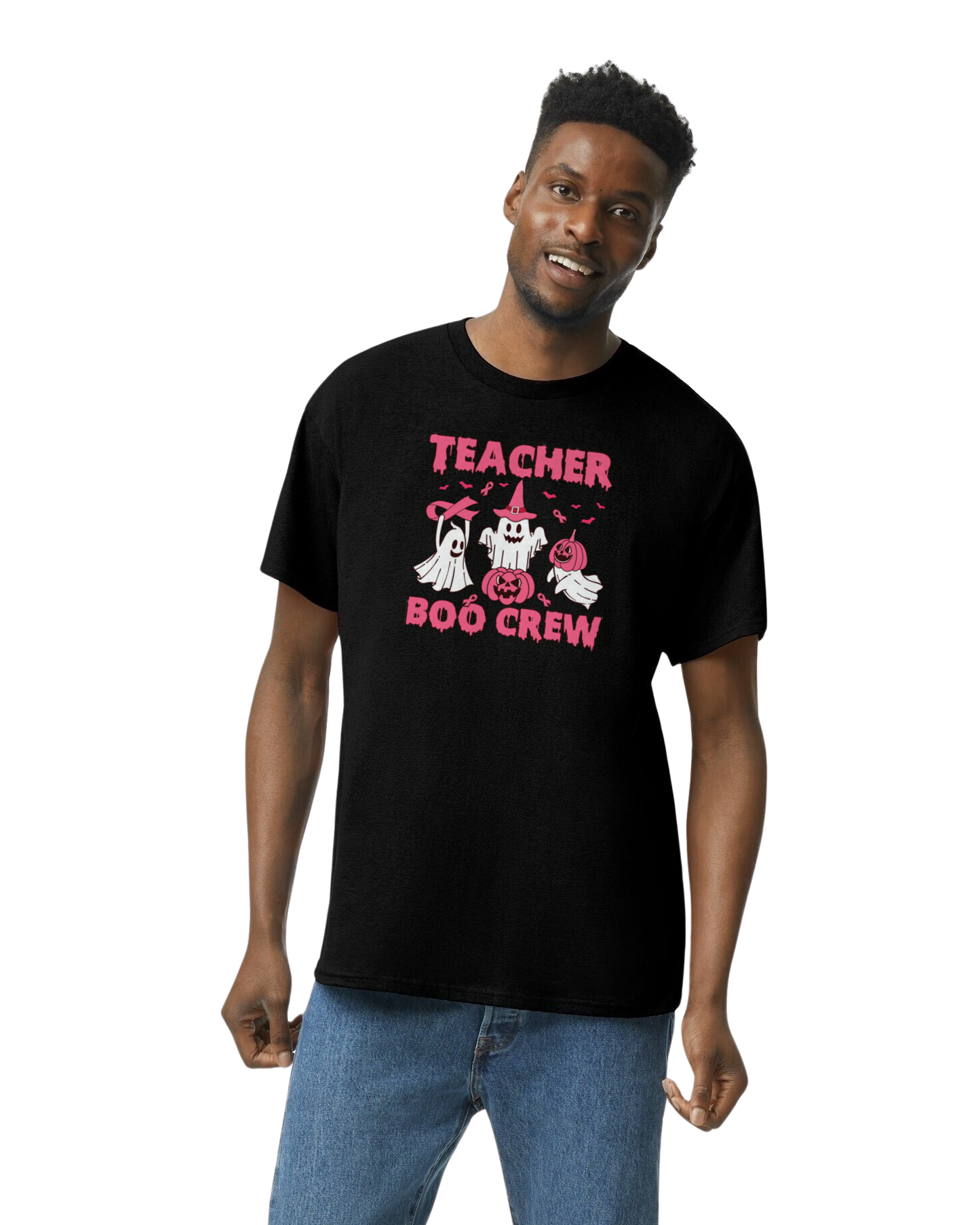 Breast Cancer Teacher Crew T-Shirt